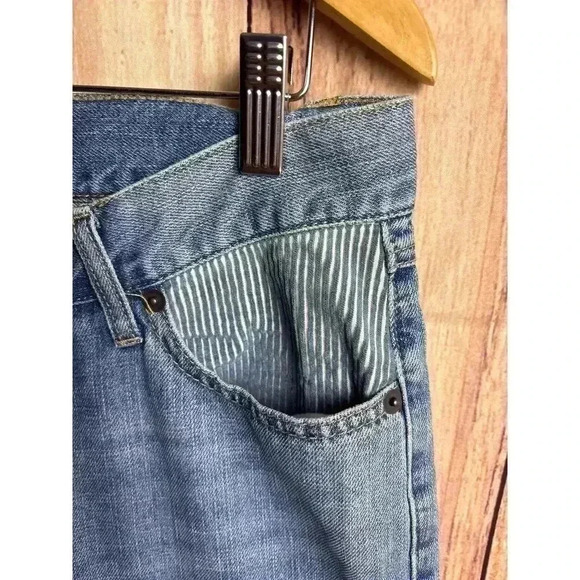 Sun & Stone Abel Patchwork Tapered Straight Leg Jeans 100% Cotton Men's Size 31 - Picture 6 of 10